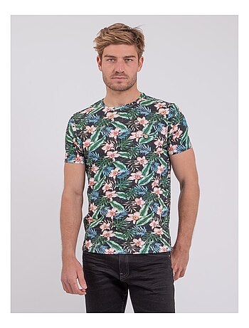 Camiseta de manga corta cuello redondo de puro algodón NIBOLTA