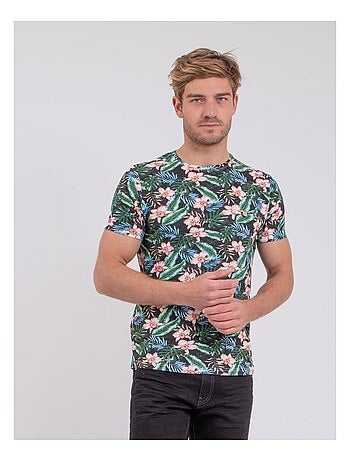 Camiseta de manga corta cuello redondo de puro algodón NIBOLTA