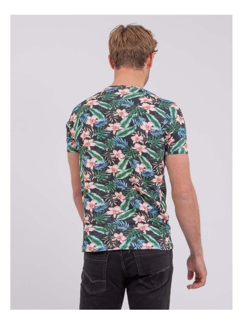 Camiseta de manga corta cuello redondo de puro algodón NIBOLTA Negro - Kiabi