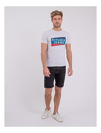 Camiseta de manga corta cuello redondo de puro algodón NOBLAKE