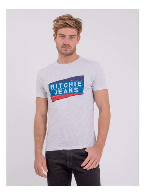 Camiseta de manga corta cuello redondo de puro algodón NOBLAKE - Kiabi