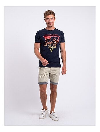 Camiseta de manga corta cuello redondo de puro algodón NOCLARK