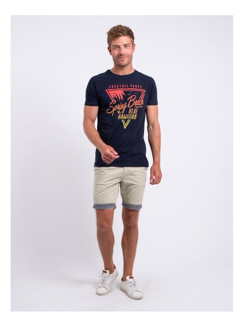 Camiseta de manga corta cuello redondo de puro algodón NOCLARK - Kiabi