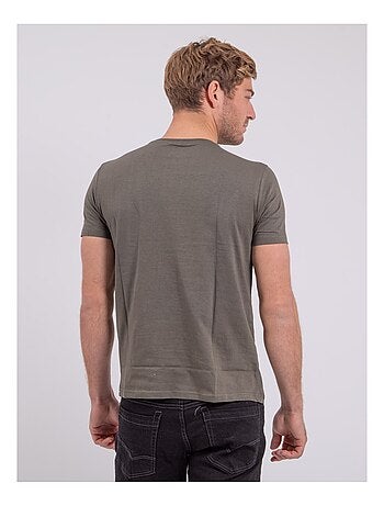 Camiseta de manga corta cuello redondo de puro algodón NOCTAVIO