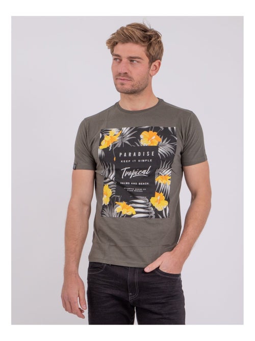 Camiseta de manga corta cuello redondo de puro algodón NOCTAVIO - Kiabi