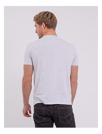 Camiseta de manga corta cuello redondo de puro algodón NOCTAVIO