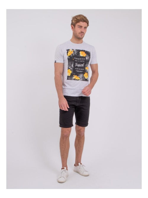 Camiseta de manga corta cuello redondo de puro algodón NOCTAVIO - Kiabi