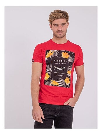 Camiseta de manga corta cuello redondo de puro algodón NOCTAVIO