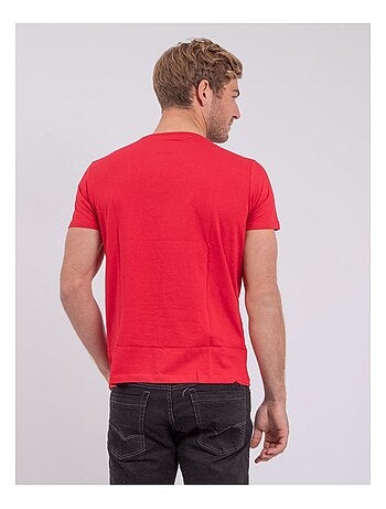 Camiseta de manga corta cuello redondo de puro algodón NOCTAVIO