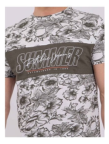 Camiseta de manga corta cuello redondo de puro algodón NOLIBA