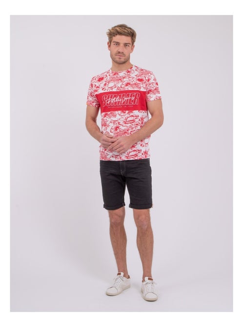 Camiseta de manga corta cuello redondo de puro algodón NOLIBA - Kiabi