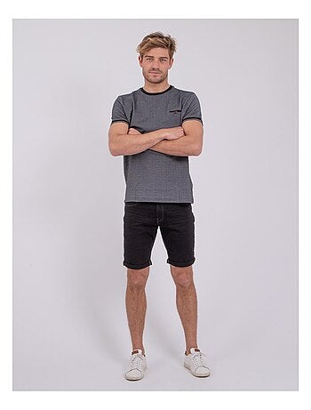 Camiseta de manga corta cuello redondo de puro algodón NOMIKO