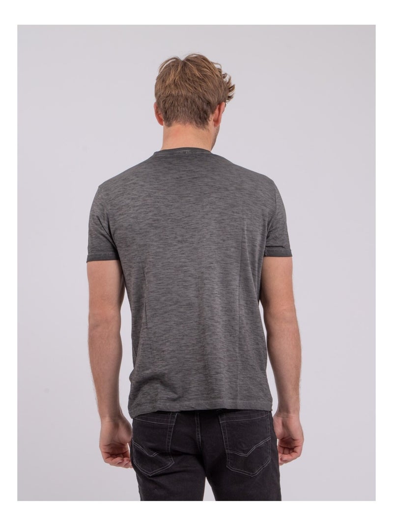 Camiseta de manga corta cuello redondo de puro algodón NOUMARTY Gris - Kiabi