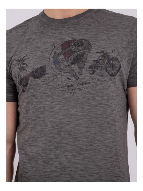 Camiseta de manga corta cuello redondo de puro algodón NOUMARTY - Kiabi