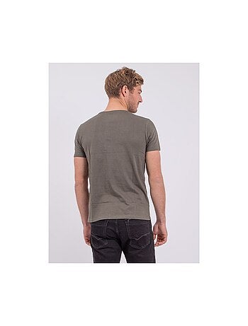 Camiseta de manga corta cuello redondo de puro algodón NOUMICK