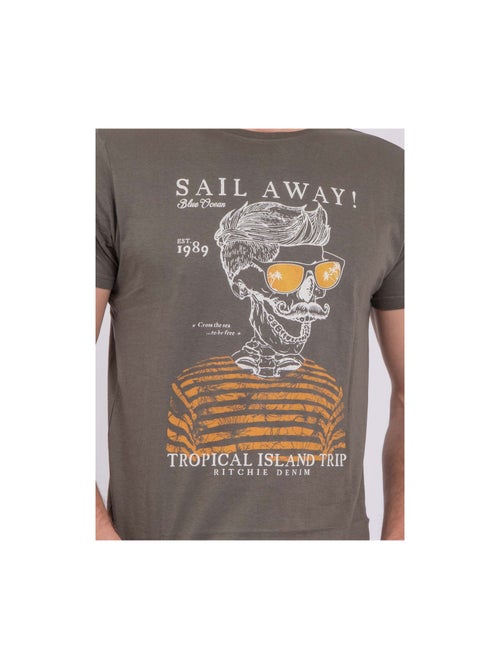 Camiseta de manga corta cuello redondo de puro algodón NOUMICK - Kiabi