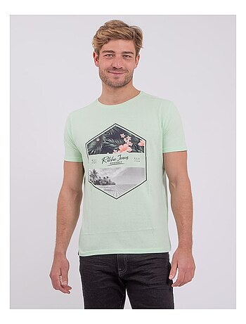 Camiseta de manga corta cuello redondo de puro algodón NUMADOC