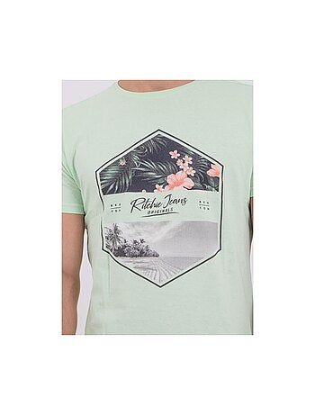 Camiseta de manga corta cuello redondo de puro algodón NUMADOC