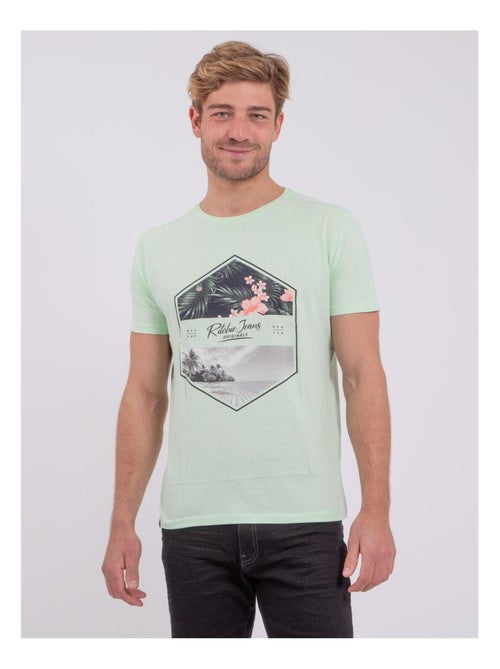 Camiseta de manga corta cuello redondo de puro algodón NUMADOC - Kiabi