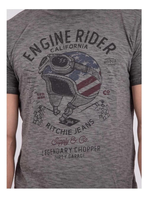 Camiseta de manga corta cuello redondo de puro algodón NUMELWIN - Kiabi