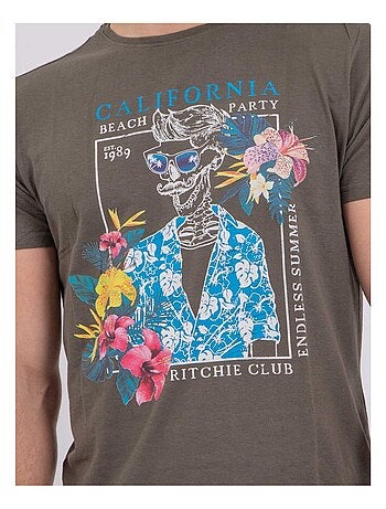 Camiseta de manga corta cuello redondo de puro algodón NUMILAN