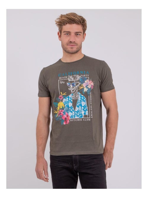 Camiseta de manga corta cuello redondo de puro algodón NUMILAN - Kiabi