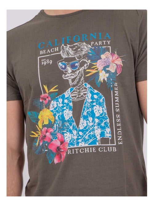 Camiseta de manga corta cuello redondo de puro algodón NUMILAN - Kiabi