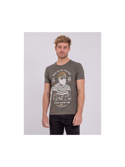 Camiseta de manga corta cuello redondo de puro algodón NUPLATON - Kiabi