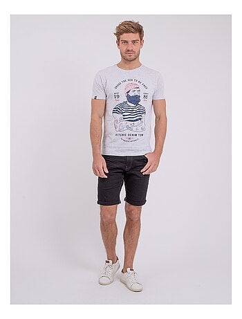 Camiseta de manga corta cuello redondo de puro algodón NUPLATON