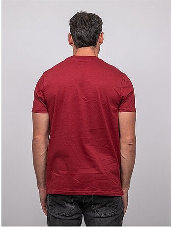 Camiseta de manga corta de algodón con estampado de montaña jampago