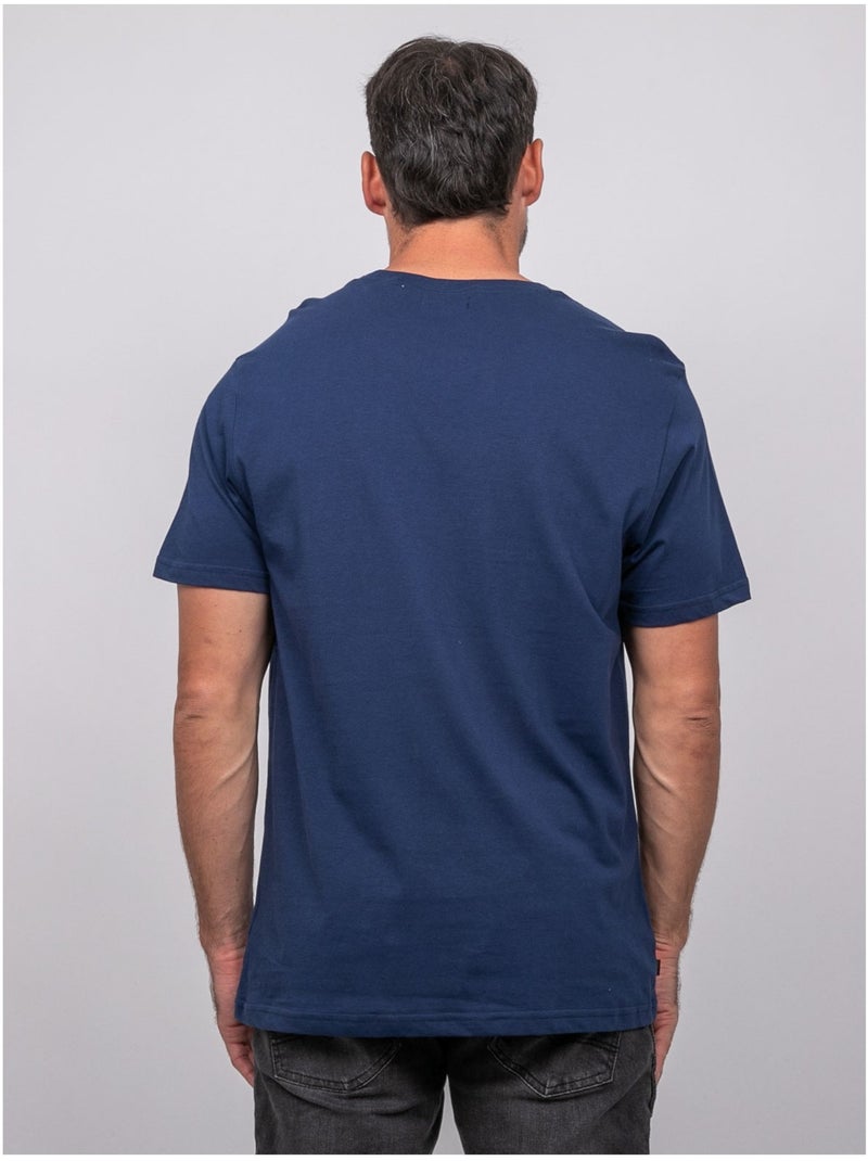 Camiseta de manga corta de algodón con estampado de moto jatoulo Azul - Kiabi