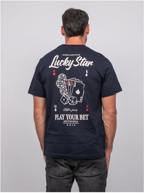 Camiseta de manga corta de algodón con estampado de póker joplayer - Kiabi Camiseta de manga corta de algodón con estampado de póker joplayer - Kiabi