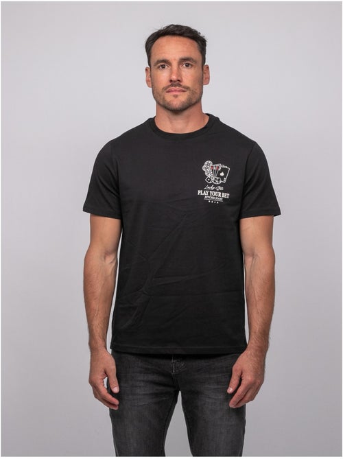 Camiseta de manga corta de algodón con estampado de póker joplayer - Kiabi Camiseta de manga corta de algodón con estampado de póker joplayer - Kiabi