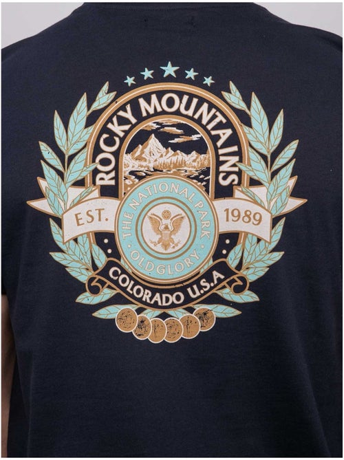 Camiseta de manga corta de algodón con estampado en la espalda jargus - Kiabi Camiseta de manga corta de algodón con estampado en la espalda jargus - Kiabi