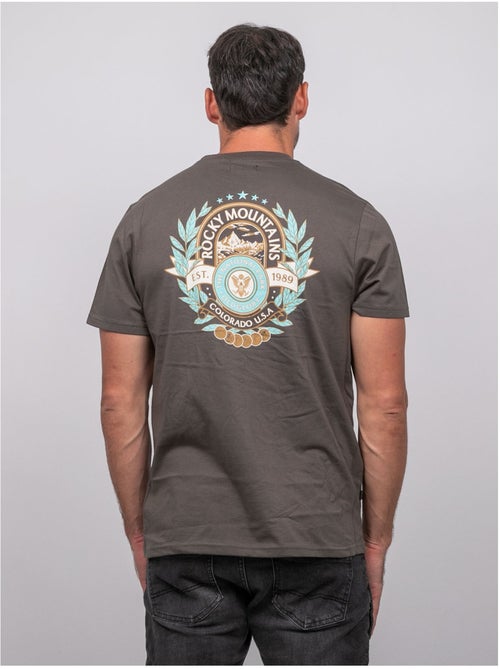 Camiseta de manga corta de algodón con estampado en la espalda jargus - Kiabi Camiseta de manga corta de algodón con estampado en la espalda jargus - Kiabi