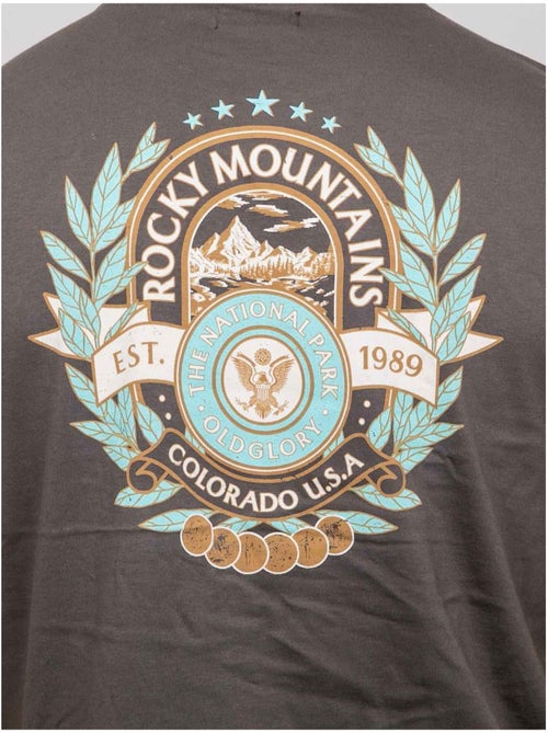 Camiseta de manga corta de algodón con estampado en la espalda jargus - Kiabi Camiseta de manga corta de algodón con estampado en la espalda jargus - Kiabi