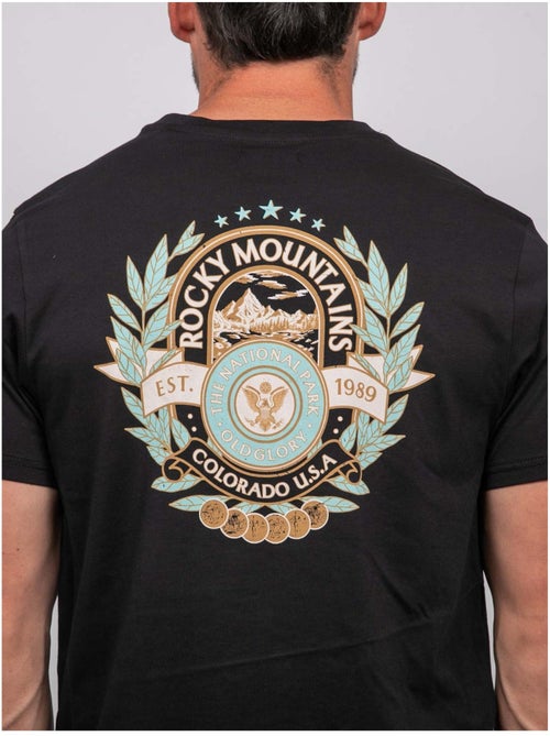 Camiseta de manga corta de algodón con estampado en la espalda jargus - Kiabi Camiseta de manga corta de algodón con estampado en la espalda jargus - Kiabi