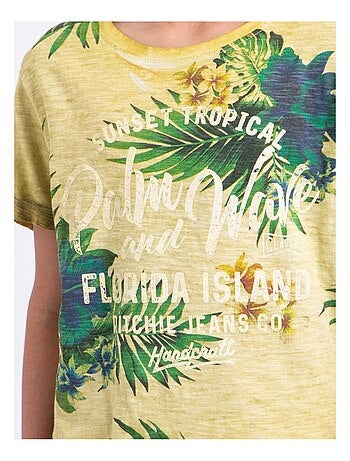Camiseta de manga corta de cuello redondo de puro algodón NABANE-J