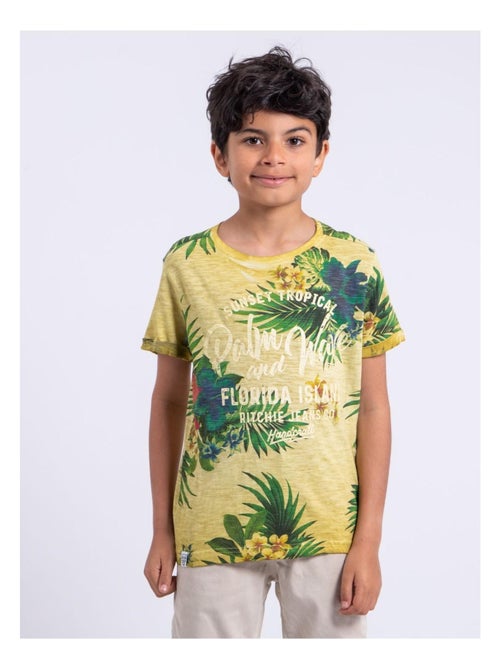 Camiseta de manga corta de cuello redondo de puro algodón NABANE-J - Kiabi