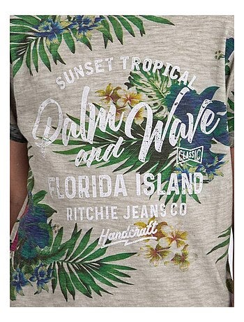 Camiseta de manga corta de cuello redondo de puro algodón NABANE-J