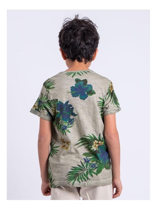 Camiseta de manga corta de cuello redondo de puro algodón NABANE-J - Kiabi