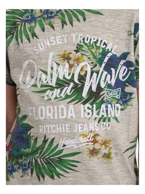 Camiseta de manga corta de cuello redondo de puro algodón NABANE-J - Kiabi
