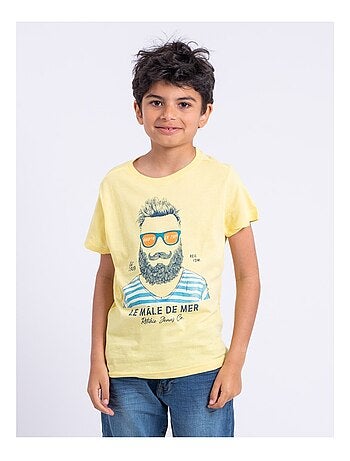 Camiseta de manga corta de cuello redondo de puro algodón NABARZU-J