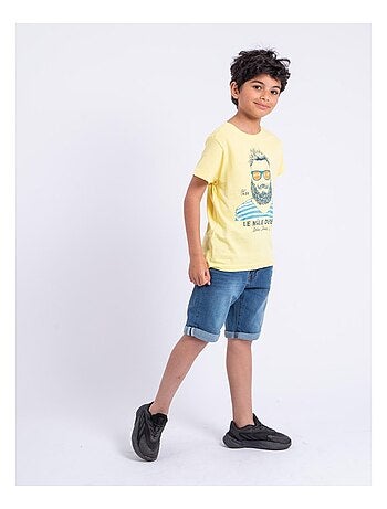 Camiseta de manga corta de cuello redondo de puro algodón NABARZU-J