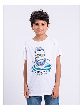 Camiseta de manga corta de cuello redondo de puro algodón NABARZU-J