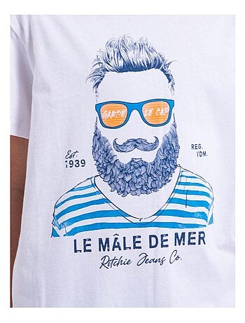 Camiseta de manga corta de cuello redondo de puro algodón NABARZU-J