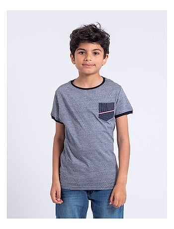 Camiseta de manga corta de cuello redondo de puro algodón NABASTIL-J