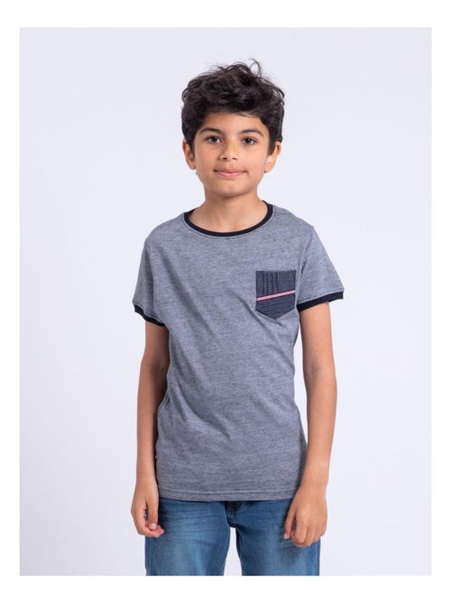 Camiseta de manga corta de cuello redondo de puro algodón NABASTIL-J - Kiabi