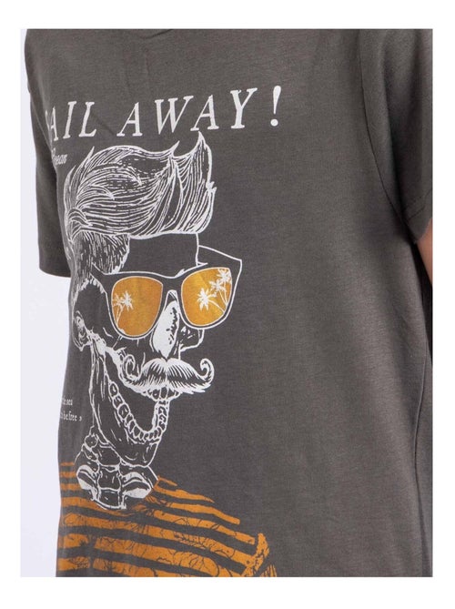 Camiseta de manga corta de cuello redondo de puro algodón NOUMICK-J - Kiabi