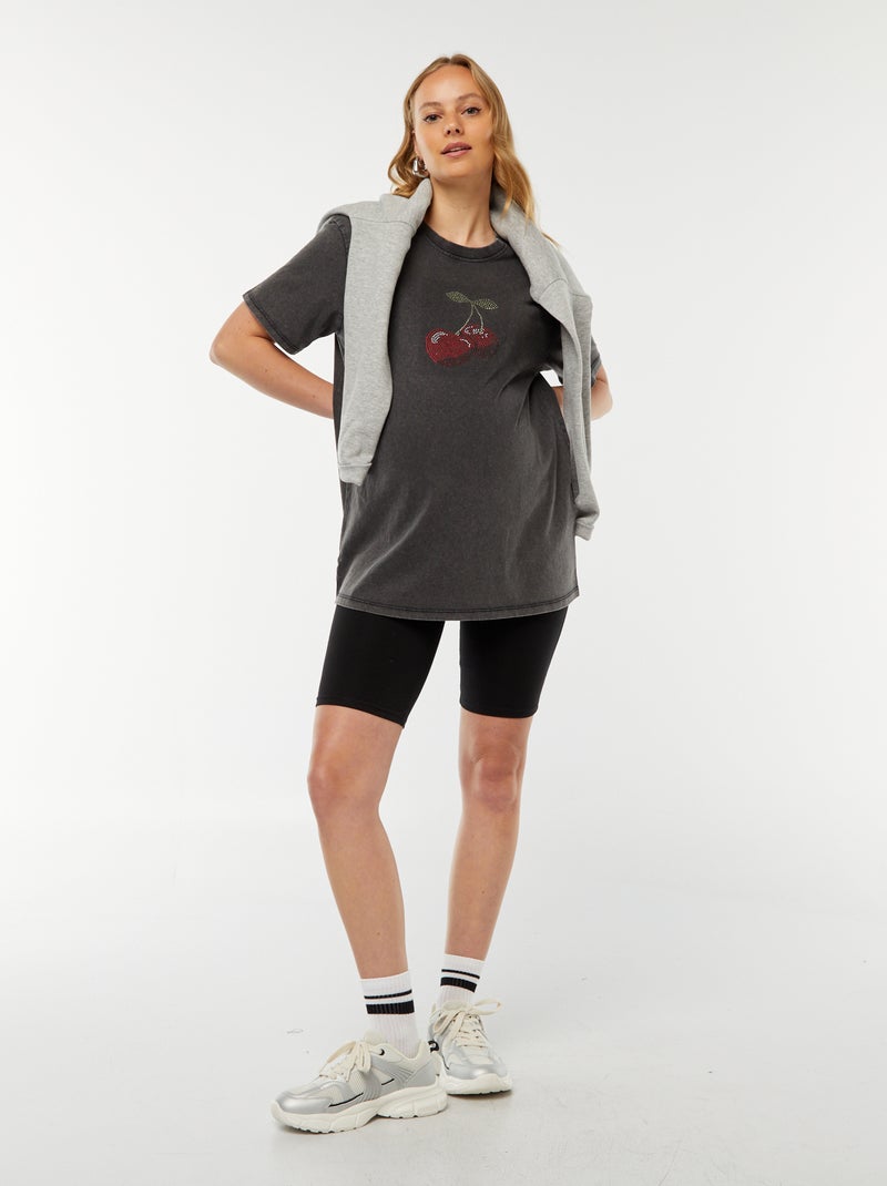 Camiseta de manga corta de premamá 'Only Maternity' NEGRO - Kiabi
